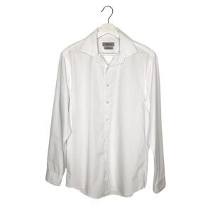 Kenneth Cole Reaction White Long Sleeve Button Down Dress Shirt Medium